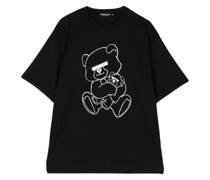 bear-print cotton T-shirt
