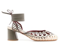 Lilibet 50mm ankle-tie sandals