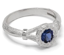 Mini Bound Willow blue sapphire ring