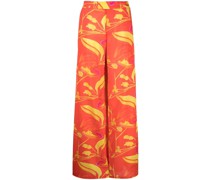 Weite Hose mit Blumenmuster