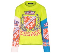 Pullover mit Intarsien-Logo