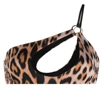 Bikinioberteil mit Leoparden-Print