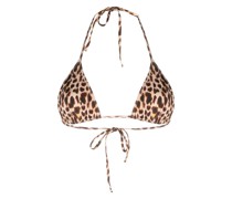 Bikinioberteil mit Leoparden-Print