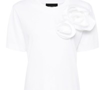 T-Shirt mit Rosenapplikation
