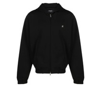 Kapuzenjacke mit Logo-Schild
