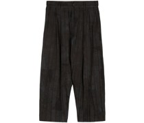 striped loose fit trousers