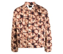 Jeansjacke mit Batikmuster