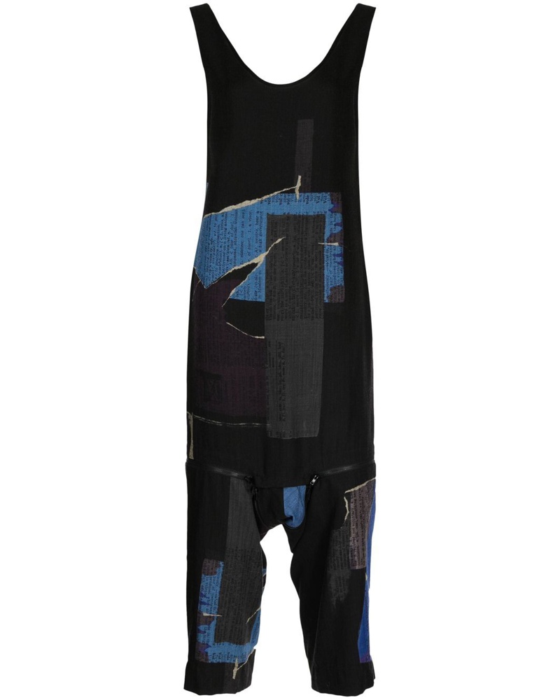 Yohji Yamamoto Damen Jumpsuit mit tiefem Schritt Yohji Yamamoto Damen Jumpsuit mit tiefem Schritt