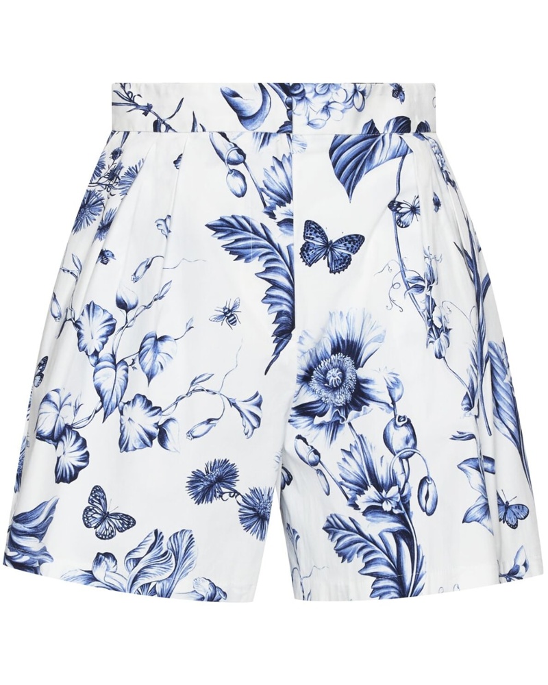 Oscar de la Renta Damen High-Waist-Shorts mit Blumen-Print Oscar de la Renta Damen High-Waist-Shorts mit Blumen-Print