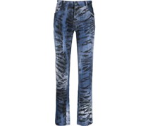 Jeans mit Zebra-Print