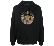 Hoodie mit kristallverzierter Medusa