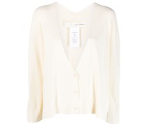 Gerippter Cardigan mit V-Ausschnitt