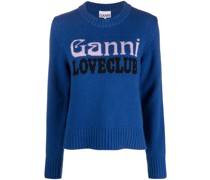 Pullover mit Intarsien-Logo