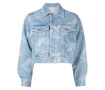 Jeansjacke mit grafischem Print