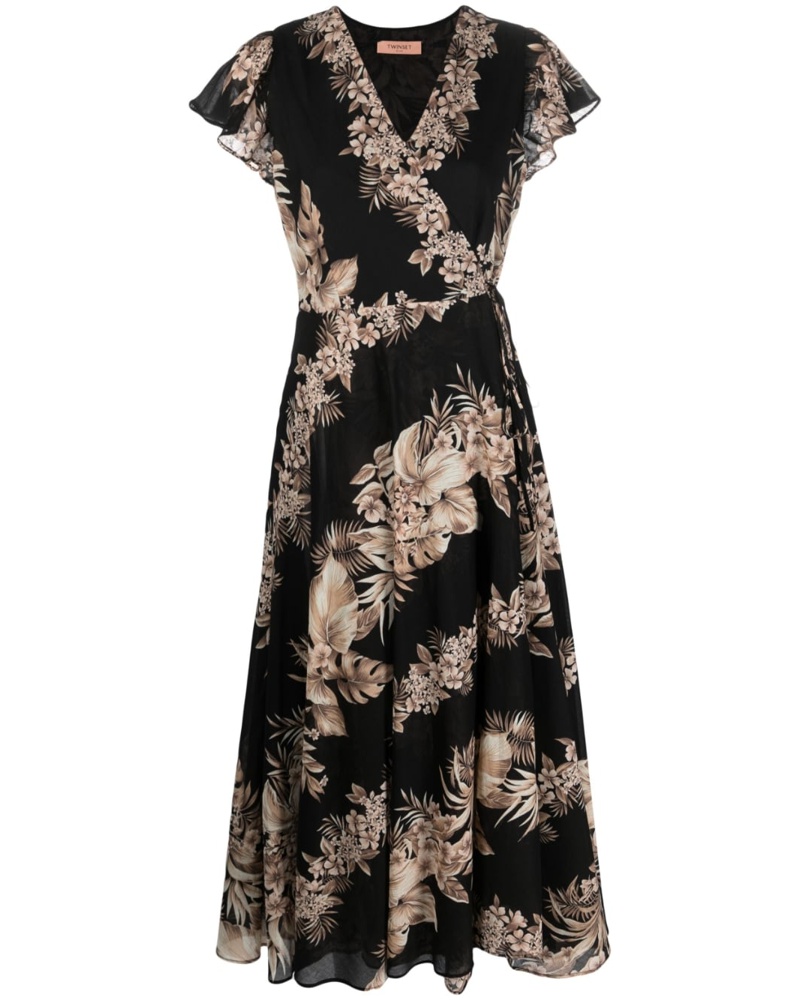 Twin-Set Damen Kurzes Kleid mit Print