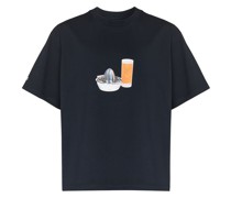 T-Shirt mit Orangensaft-Print
