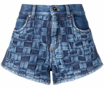 Jeans-Shorts mit Webmuster
