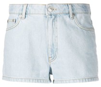 Jeans-Shorts mit Logo-Stickerei