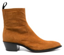 Wildlederstiefel mit spitzer Kappe