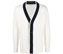 College cable-knit cardigan