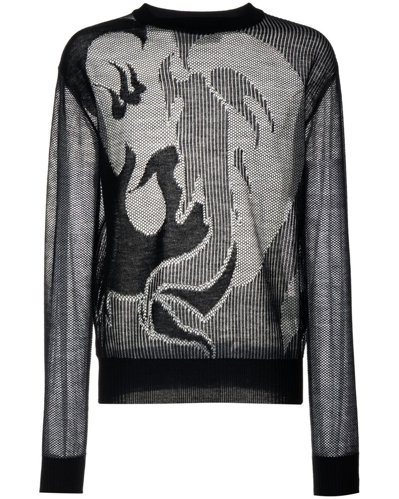 Feng Chen Wang Damen Phoenix Intarsien-Pullover