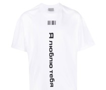 T-Shirt mit Text-Print