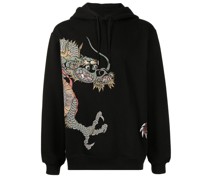 Bestickter Hoodie mit Kordelzug