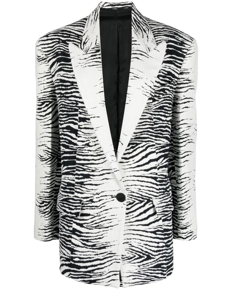 ATTICO Damen Blazer mit Zebra-Print