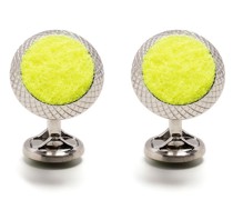 Emaillierte Tennis Ball Manschettenknöpfe
