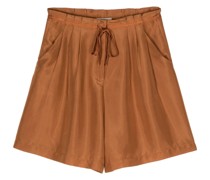 drawstring-waist silk shorts