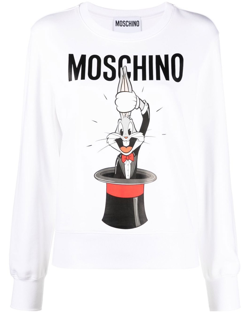 Moschino Damen Sweatshirt mit Bugs Bunny-Print