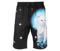 Joggingshorts mit Katzen-Print