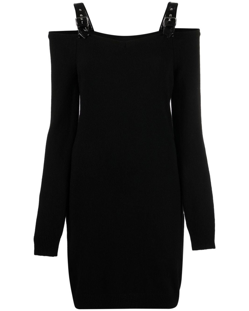 Moschino Damen Langärmeliges Strickkleid
