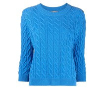 Kaschmirpullover mit Zopfmuster