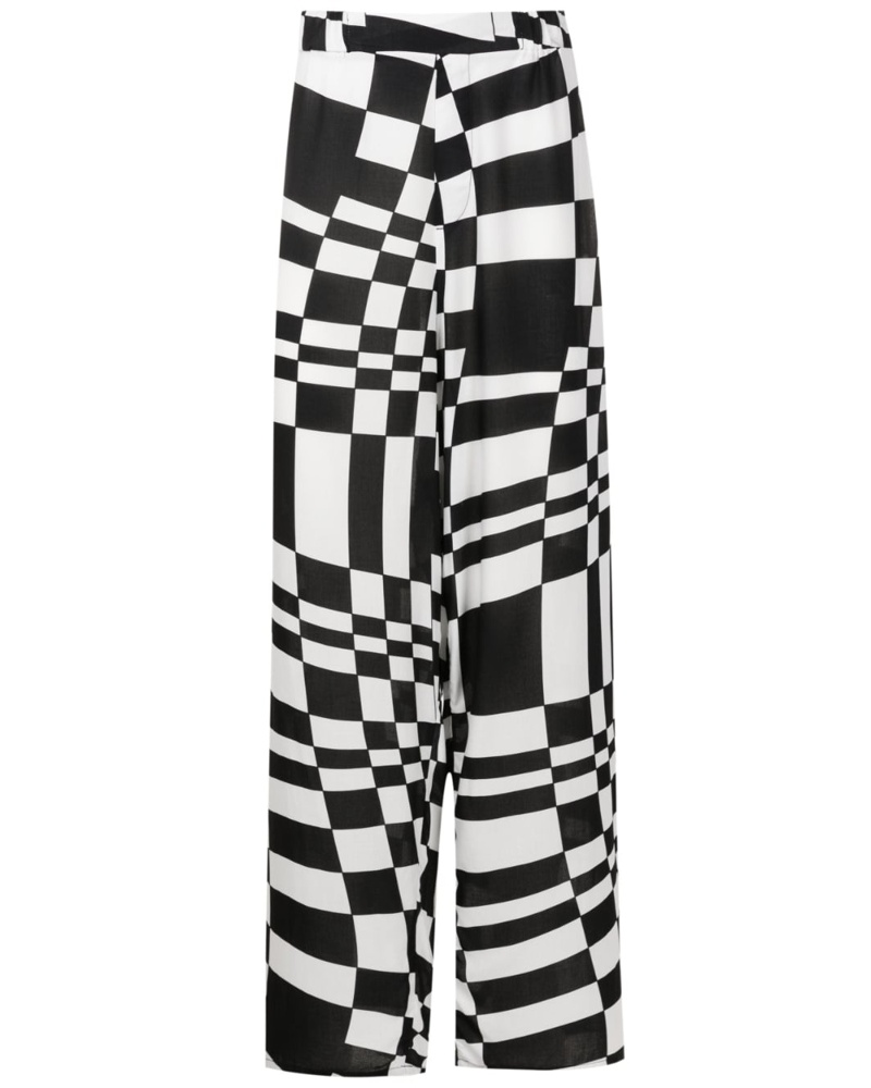 Amir Slama Damen Gerade Hose mit geometrischem Print