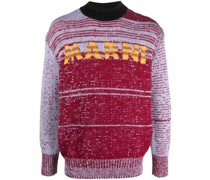 intarsia-knit-logo virgin-wool sweater