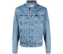 Diag-stripe denim jacket