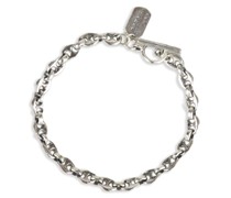 cable-link silver bracelet