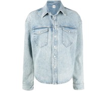 Jeansjacke im Hemdstil
