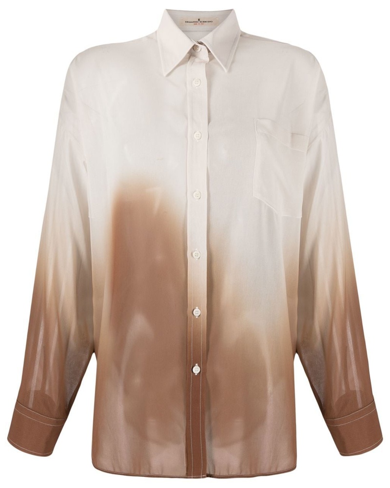 Ermanno Scervino Damen Semi-transparentes Hemd