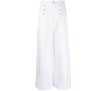 High-Waist-Hose mit weitem Bein