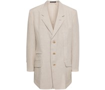 40 linen triple-stitch panelled jacket