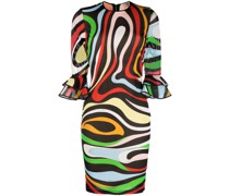 Minikleid mit Marmo-Print