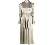 Drapiertes Kleid in Satinoptik