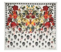 Skull Schal mit Blumen-Print