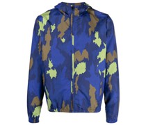 Kapuzenjacke mit abstraktem Print
