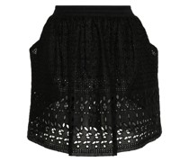 broderie-anglaise mini skirt