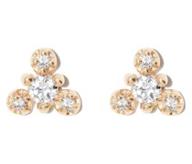 14kt Gelbgoldohrringe mit Diamanten