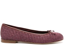 Veralli woven-raffia ballerina shoes