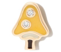 14kt Star Gelbgoldohrstecker mit einem Diamanten
